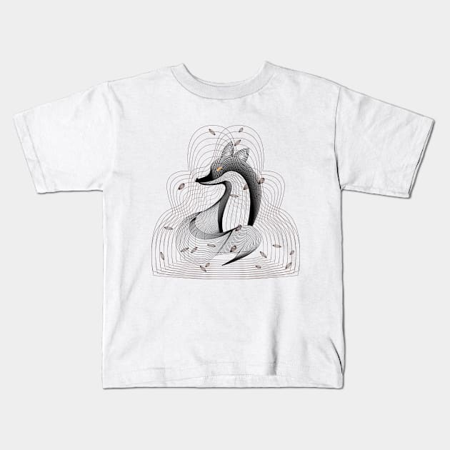 Abstract Fox design Kids T-Shirt by Choulous79